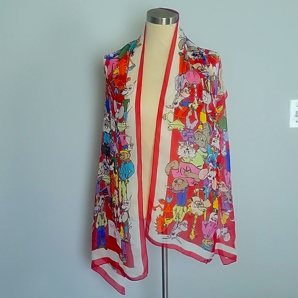 MOSCHINO BOUTIQUE SILK SCARF. RARE